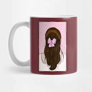 girl with ribbon in hair Mug